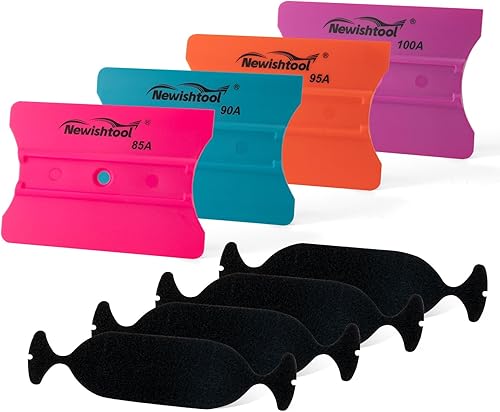 NEWISHTOOL Escobilla de vinilo con forma de ala con diferentes durezas para envolver vehículos, marcado de letreros, aplicación de película de