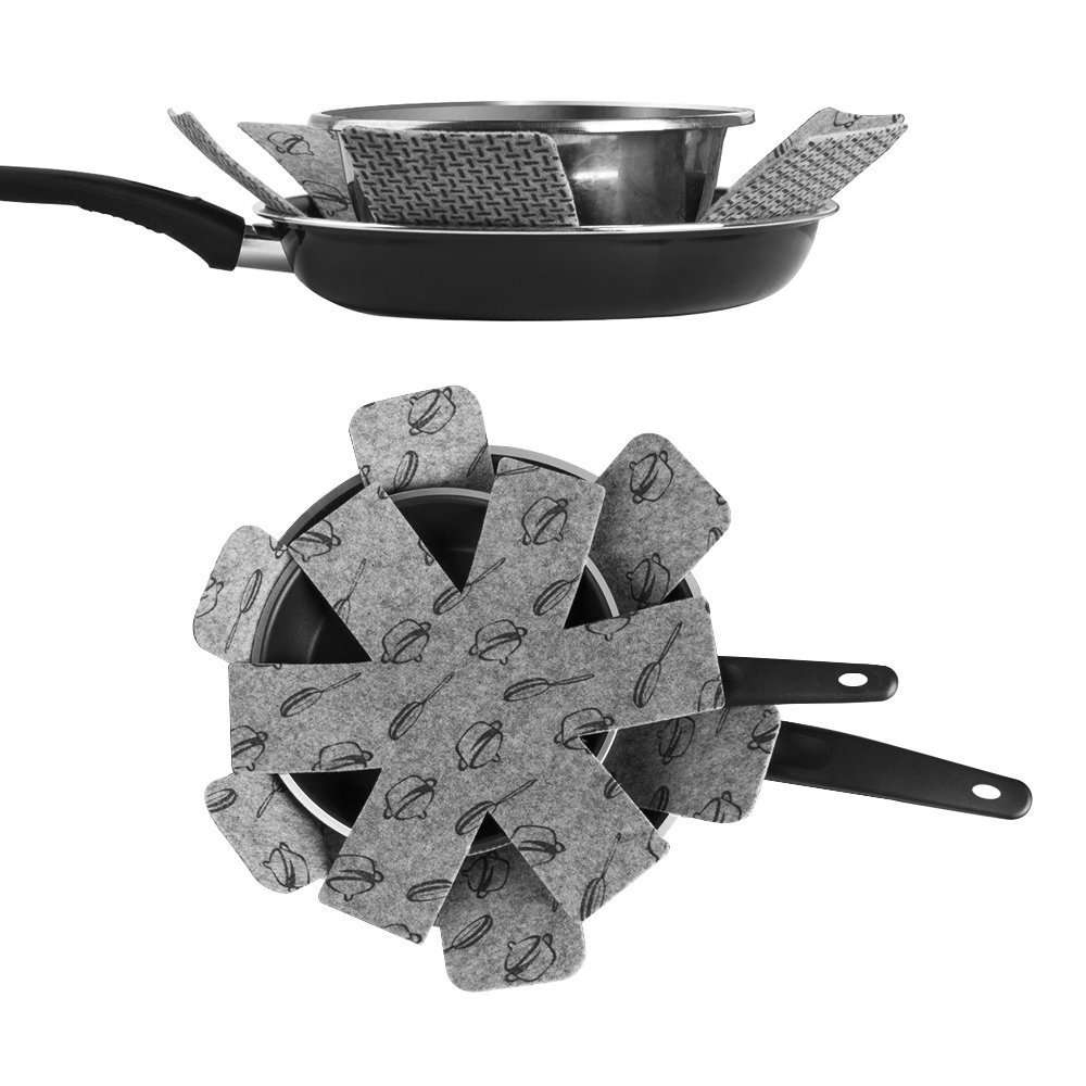 YZROHYI 9 Pièces Protege Poele Feutrine Protection Casserole