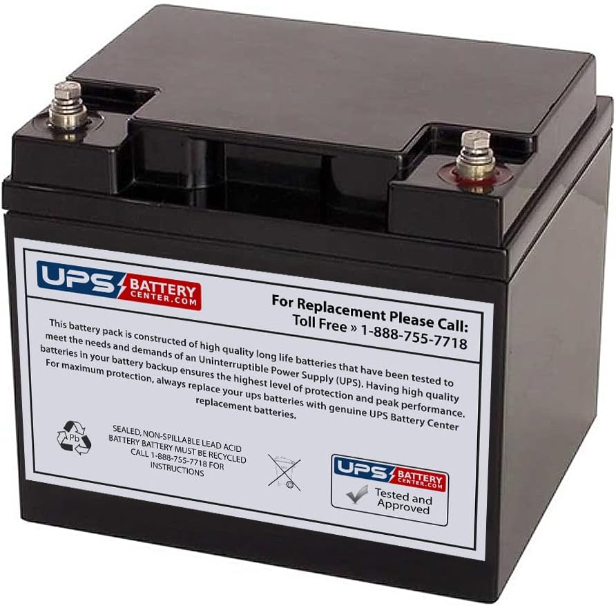 UPSBatteryCenter® Compatible Replacement Battery 12V 45Ah F11 for SigmasTek SP12-40