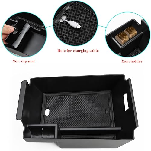 Miniatura 4 de MARCHFA Organizador de consola central compatible con Benz GLE 350 450 W167 53 AMG 2020-2023 2024 2025 2026 Accesorios para reposabrazos GLS 450