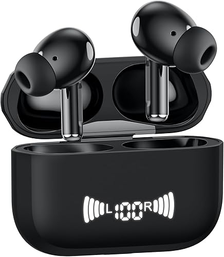 Wireless Earbuds, Bluetooth 5.3 Headphones Wireless Earbuds with 4 ENC Noise Cancelling Mic, 40+Hrs, HiFi Bass 3D-Stereo, USB C in-Ear Earphones, Ear Buds for iPhone, Android,Laptop
