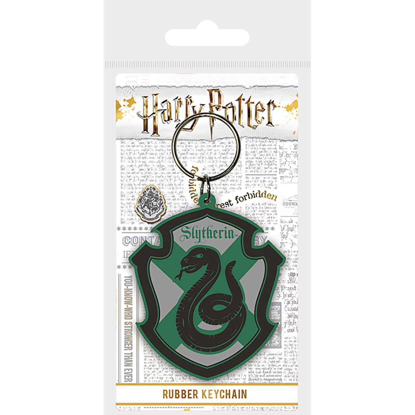 Pyramid International Green Harry Potter Slytherin Crest Rubber Keyring - Official Merchandise