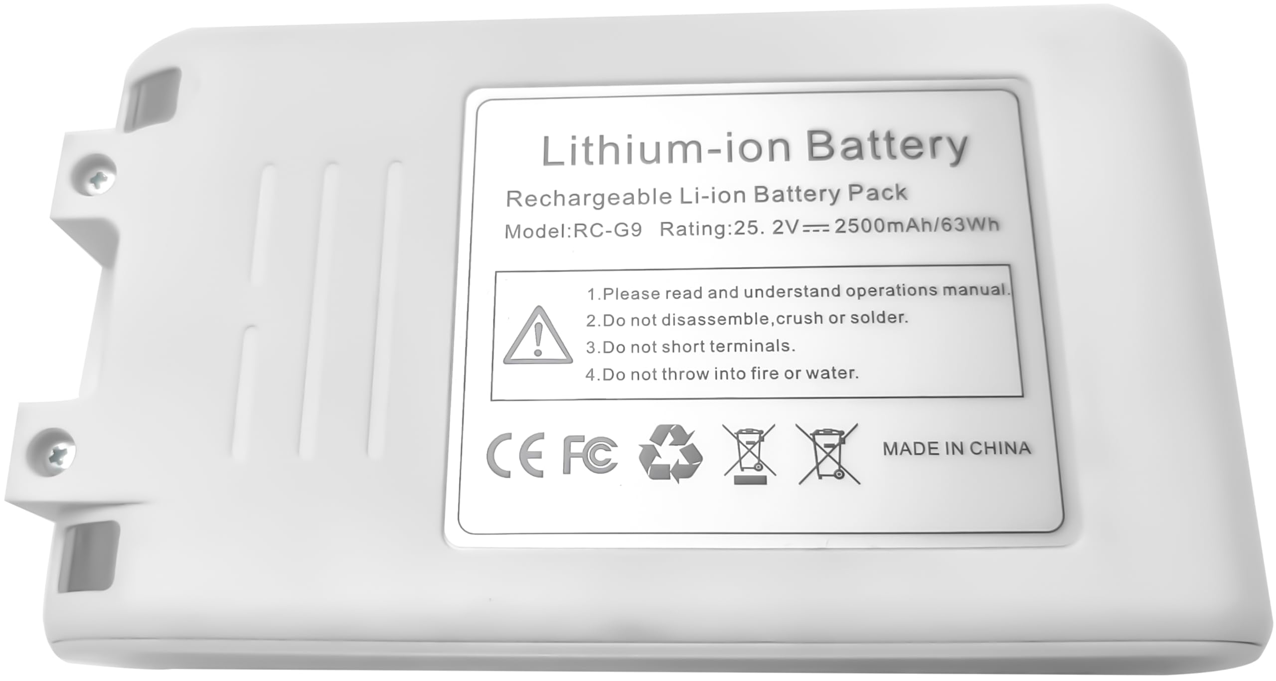 Batería de repuesto para aspiradora Dreame T10, T20, T20 Pro, R10, R10 Pro, V12S, V16S, 25,2 V, 3000 mAh, para Xiaomi G9, G9 Plus, G10, G10, G10 Plus, 25,2 V, 3000 mAh