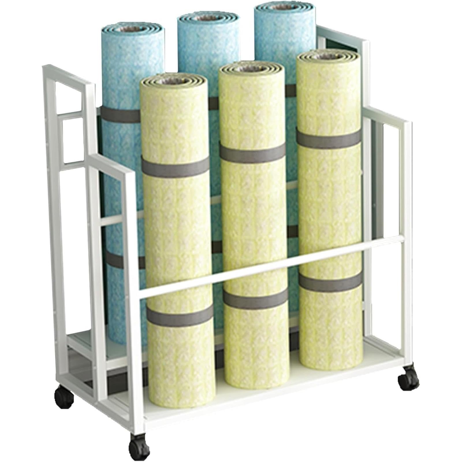 Rouleau en mousse double gain de place 120 cm structure blanche stable - 8