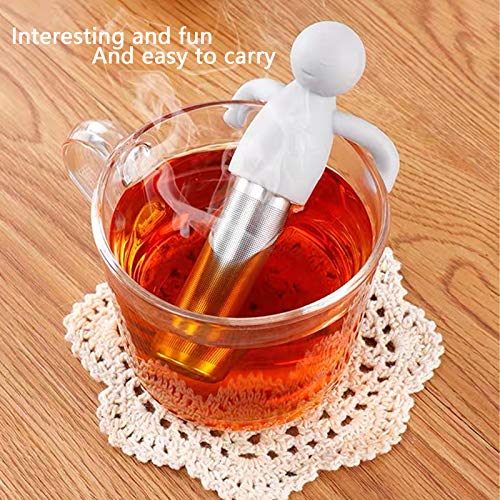Olamtai Tea Infusers for loose tea, loose tea steeper, Cute Ultra Fine Mesh Tea Strainer Stainless Steel Tea Filter Tea Lover Supplies for Teacups Teapots, Gray