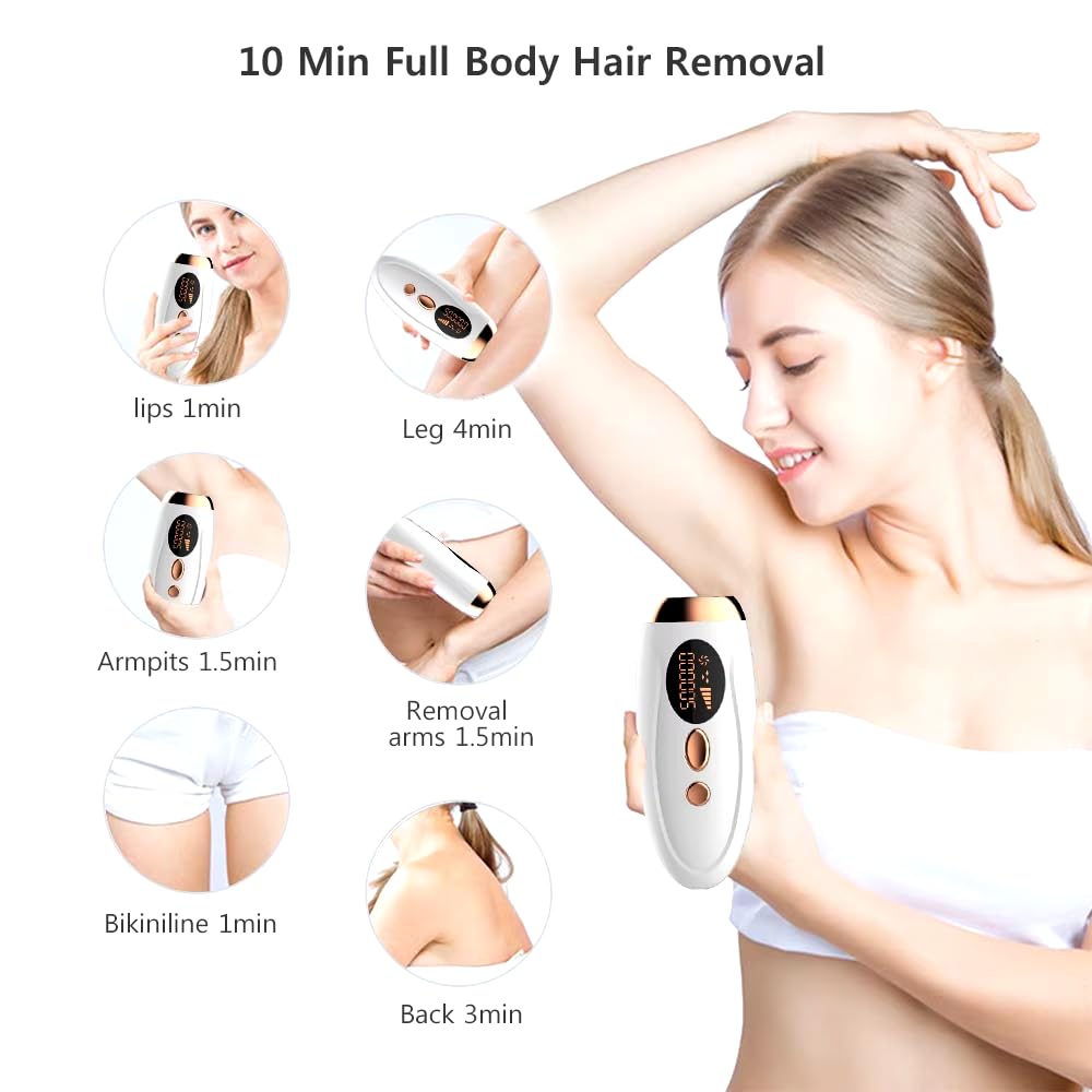 Depilator laserowy IPL do usuwania włosów dla kobiet, bikini, twarzy, 990000, miga, permanentne, bezbolesne, IPL, urządzenie do usuwania włosów, przenośne, laserowe światło impulsowe, maszyna domowa