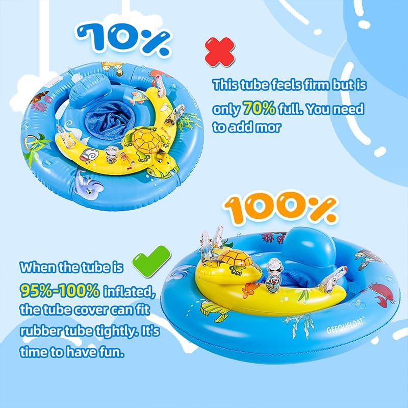 Miniatura 6 de Flotador de piscina para bebé, flotador extra ancho para piscina infantil, flotadores para bebés de 6 a 12 meses, flotador de natación para niños
