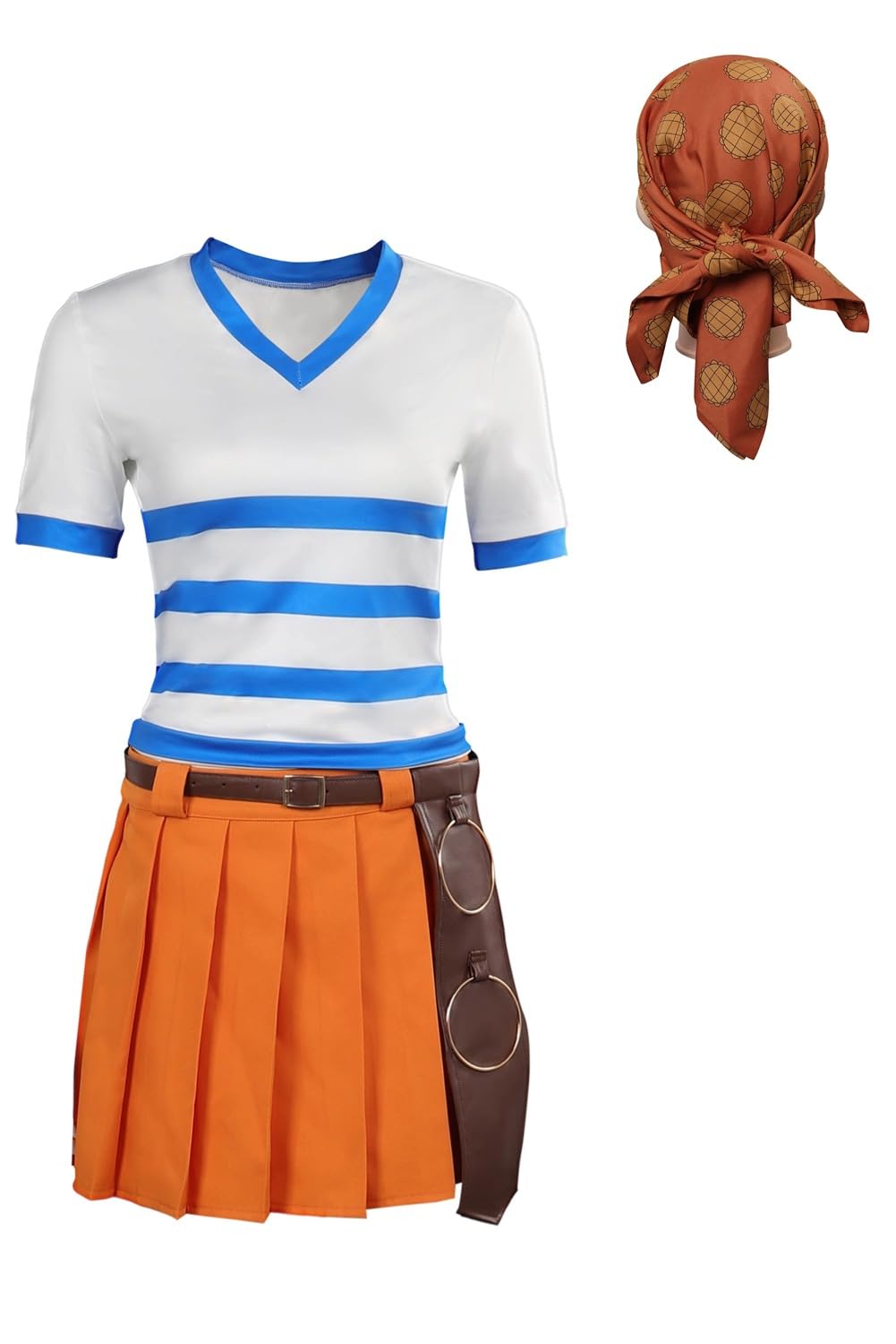 Anime Costume Donne Cosplay Striped Top Rock Belt Outfits Version Halloween Carnevale Party Suit