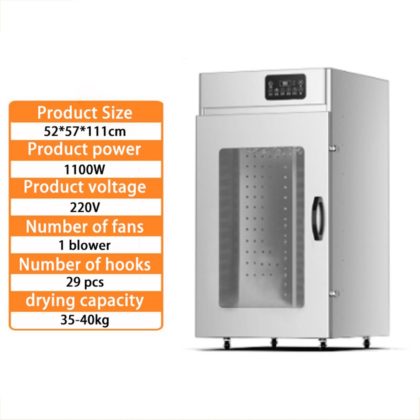 Disidratatore Alimentare- Essiccatore Rotante for Carne di Pollo, Anatra e Pesce, Macchina for Salsicce, essiccatore for Pancetta for Uso Domestico Macchina per asciugare Gli Alimenti