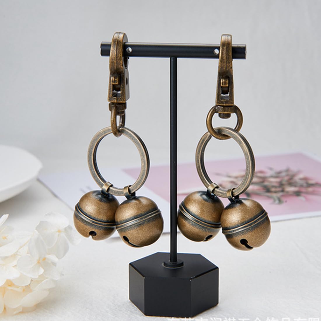 2 Set Campanellino Extra Rumorosi per Cani Gatti Campanelli, Campanello extra forte per cani e gatti, localizzatore di animali domestici e falconeria, ciondoli in ottone resistente