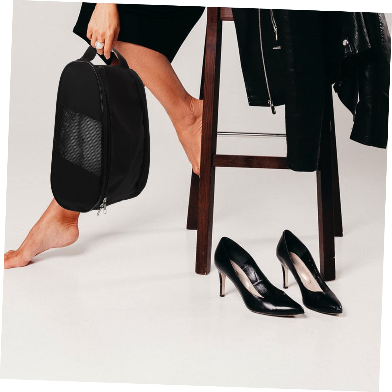 GALPADA 3 Pz Borsa per scarpe valigie valige porta scarpe sportive custodia portatile scaffale scarpe custodia di capacità borsa porta scarpe Panno Oxford Black