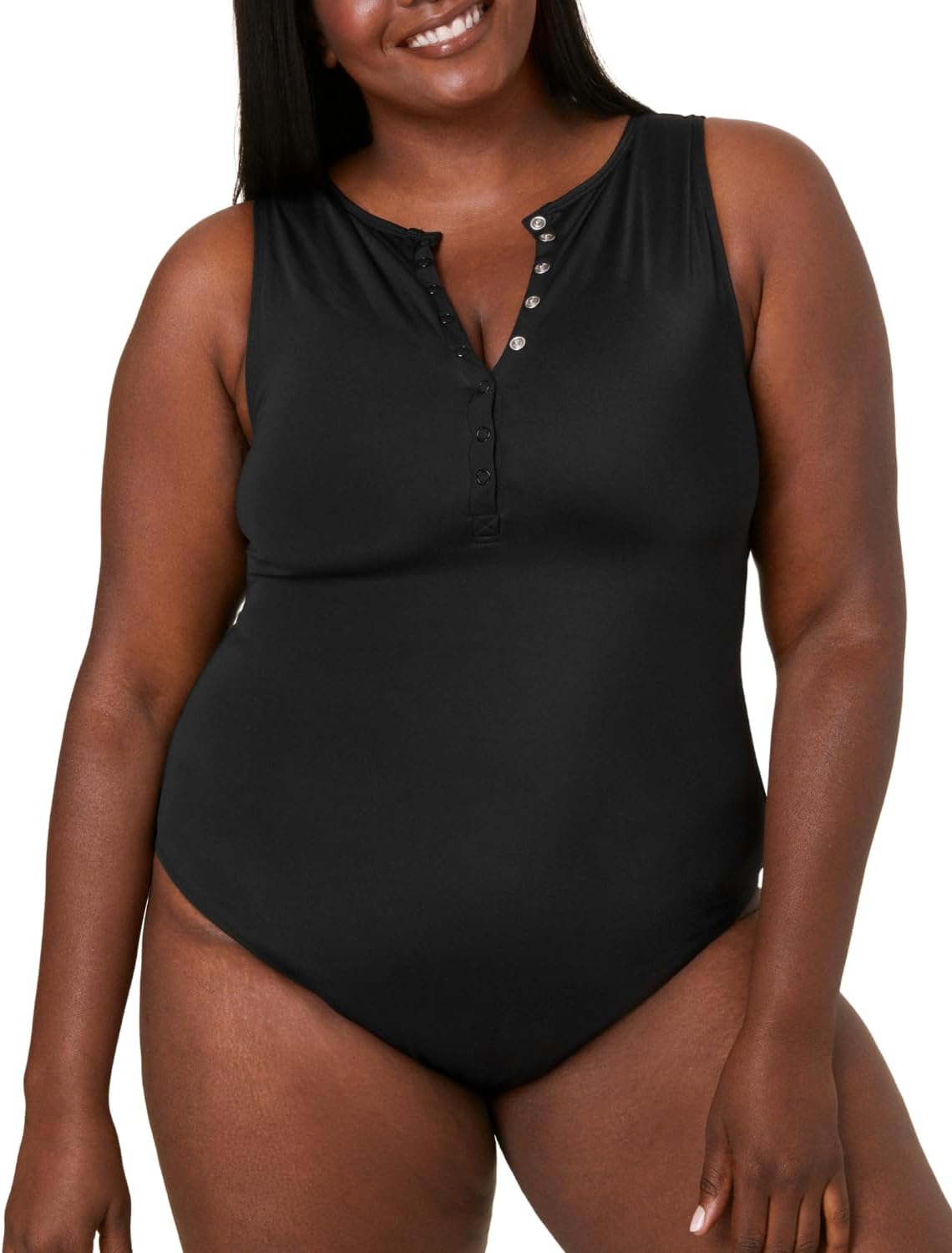 Andie Swim Women’s Malibu One Piece Swimsuit – Compressive Bathing Suit, Tummy Control, Medium Coverage, Long Torso Fit