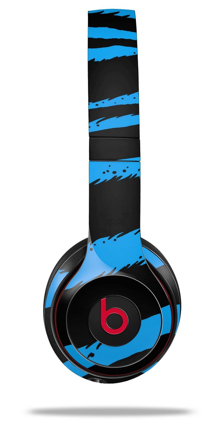 WraptorSkinz Skin Compatible with Beats Solo 4, Solo 3 and Solo 2 Wireless Headphones - Zebra Blue - Decal Vinyl Wrap (Headphones NOT Included)