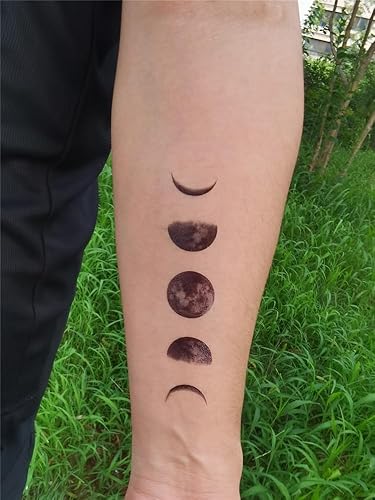 Miniatura 8 de SanerLian Pegatina de tatuaje de árbol de geometría negra, flecha de flecha temporal, tatuaje, impermeable, para hombres y mujeres, brazo, hombro,