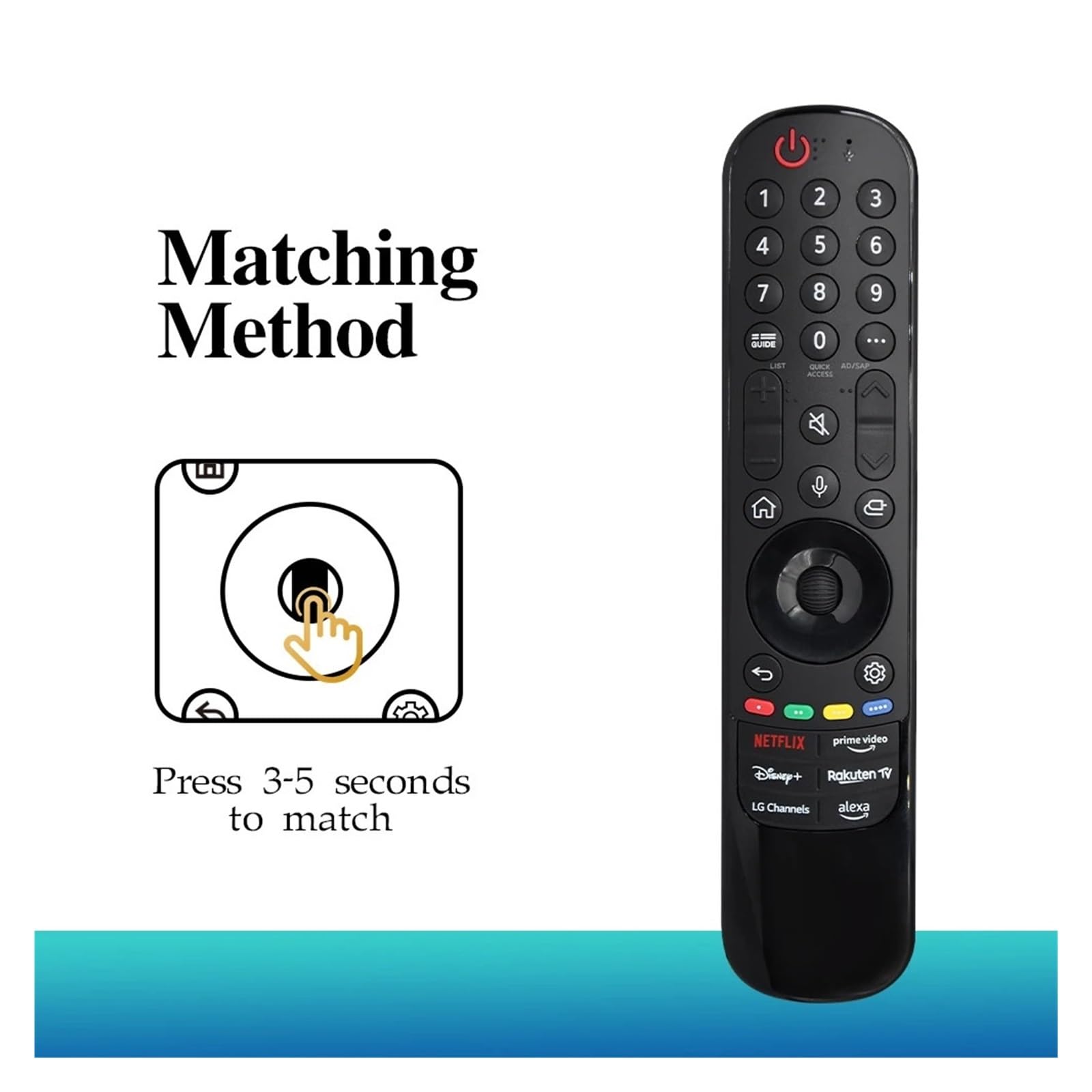 Telecomando vocale intelligente MR24GA AKB76045003 for TV 43NANO81T6A Smart TV OLED con funzione vocale e puntatore