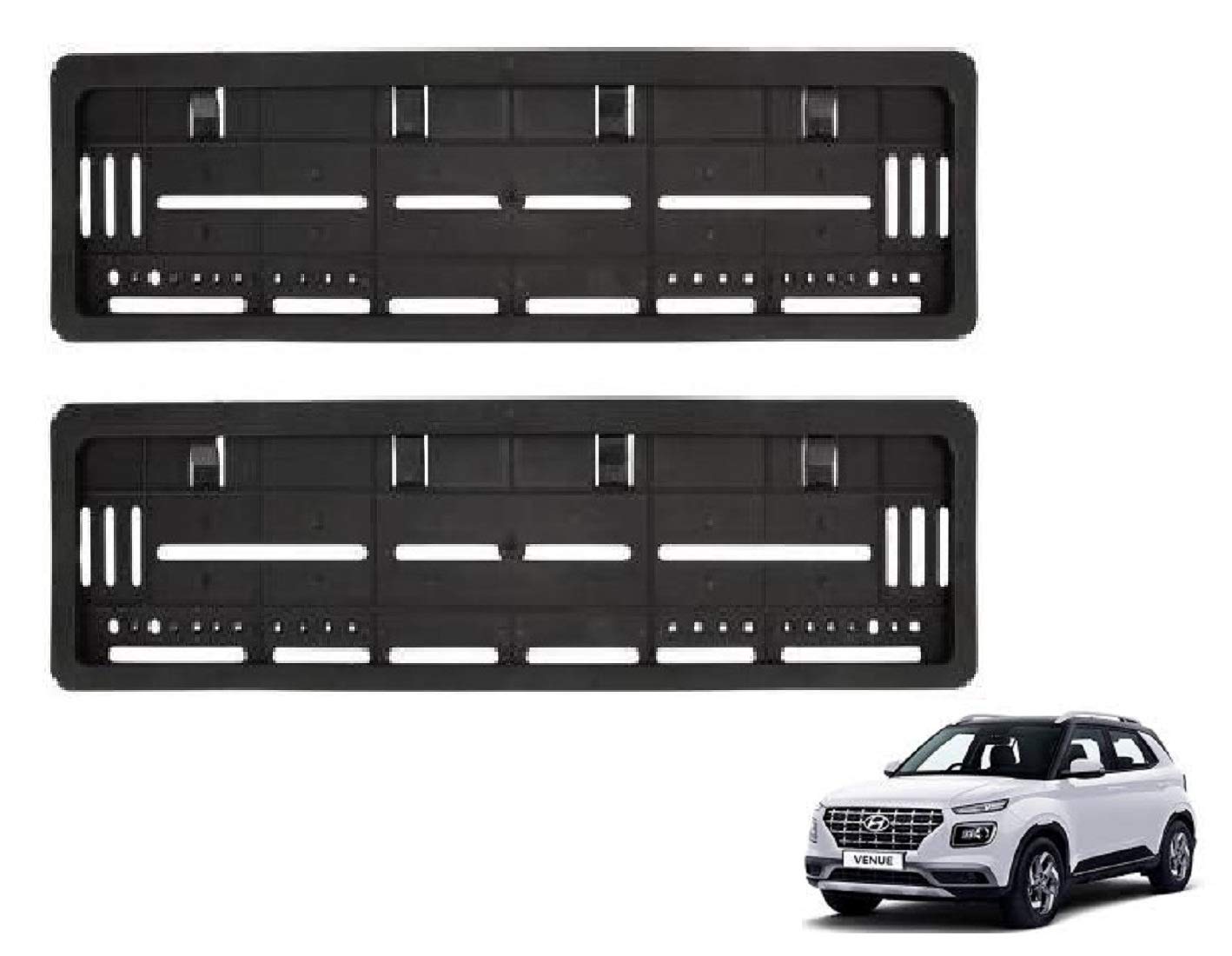 Auto Oprema Car Number Plate Frame Set of Two (Front and Back) For