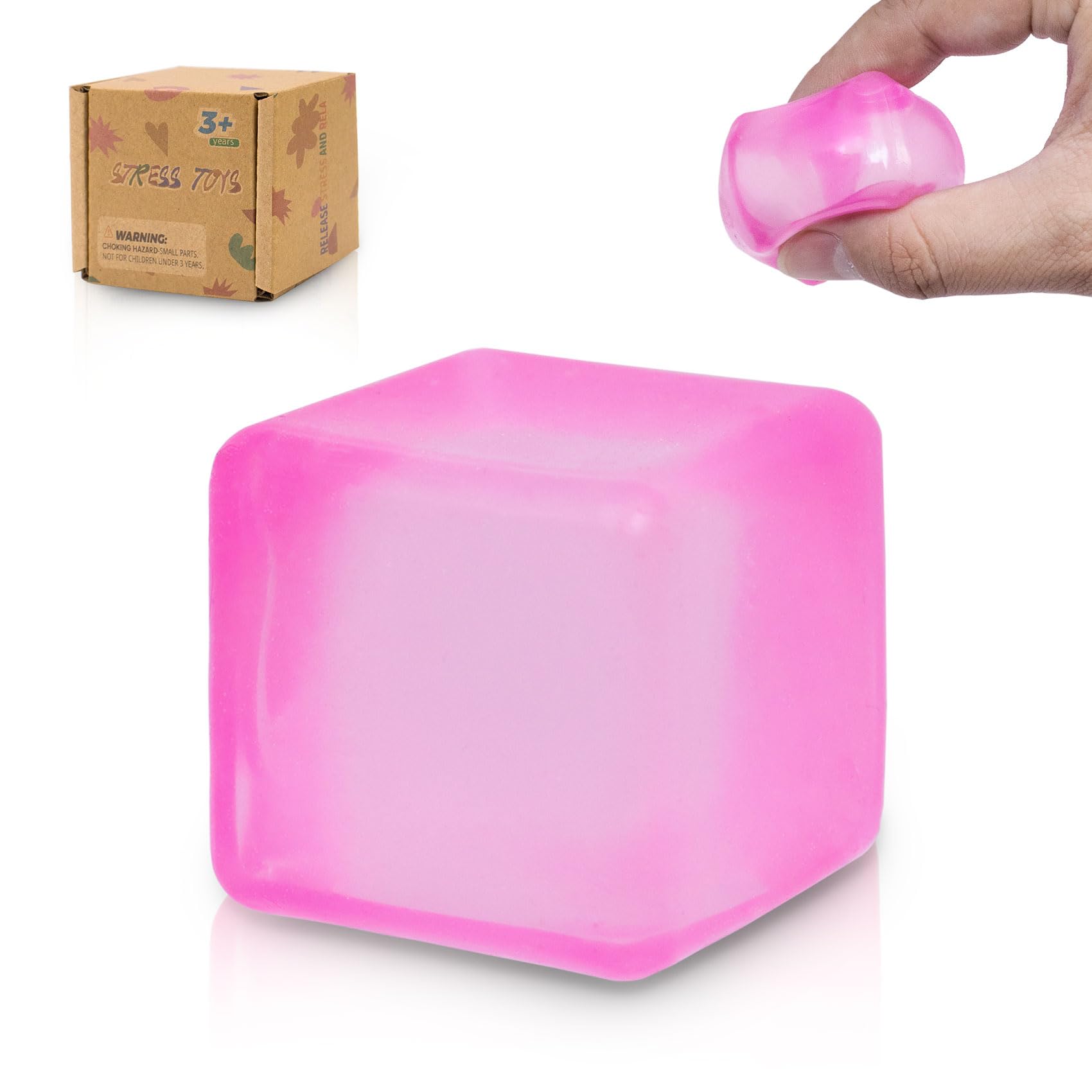 Zanyblox Squeeze Toys Squishy – Soft 1.37in Mini Squishy Fidget Toy with Durable Structure, Small Squeeze Toys for Boys & Girls Age 3+, Suitable for Kids and Adults (Purple)