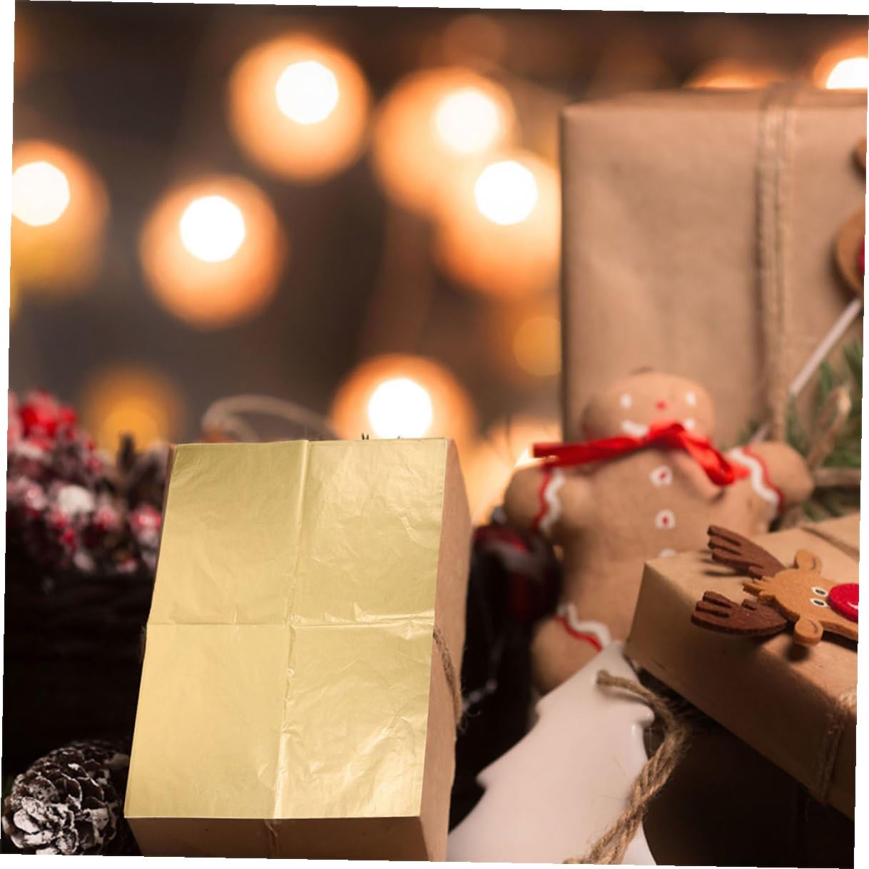Hemobllo 50 fogli Carta Velina Dorata per Confezioni Regalo e Fiori Carta da Imballaggio Resistente e Traspirante per Bouquet Feste e Eventi