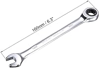 Vista 2 de uxcell Llave combinada de trinquete de 3/8 pulgada SAE de 72 dientes y 12 puntas, llave de caja terminal, herramientas de llave de Cr-V