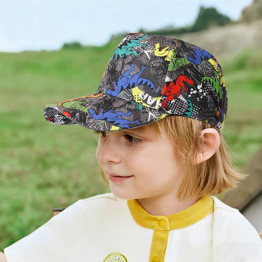 Kids Baseball Cap Toddler Sun Hats Adjustable Summer Hat for Boys Girls 2-4Years