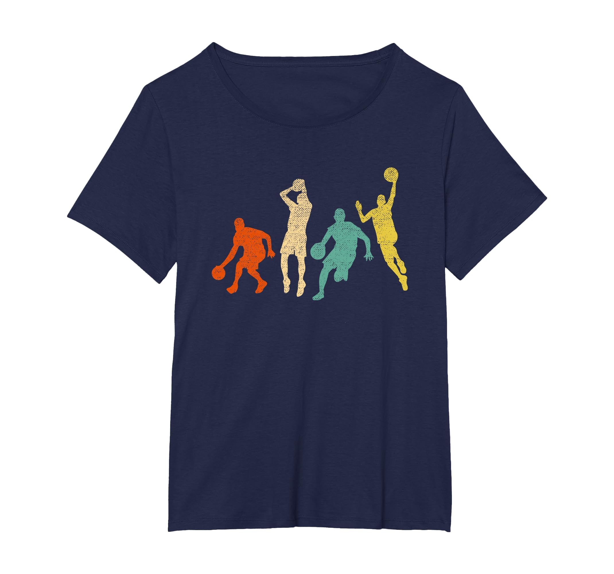 Vintage Basketball Ball Graphic Design Basketball Fan Player T-Shirt