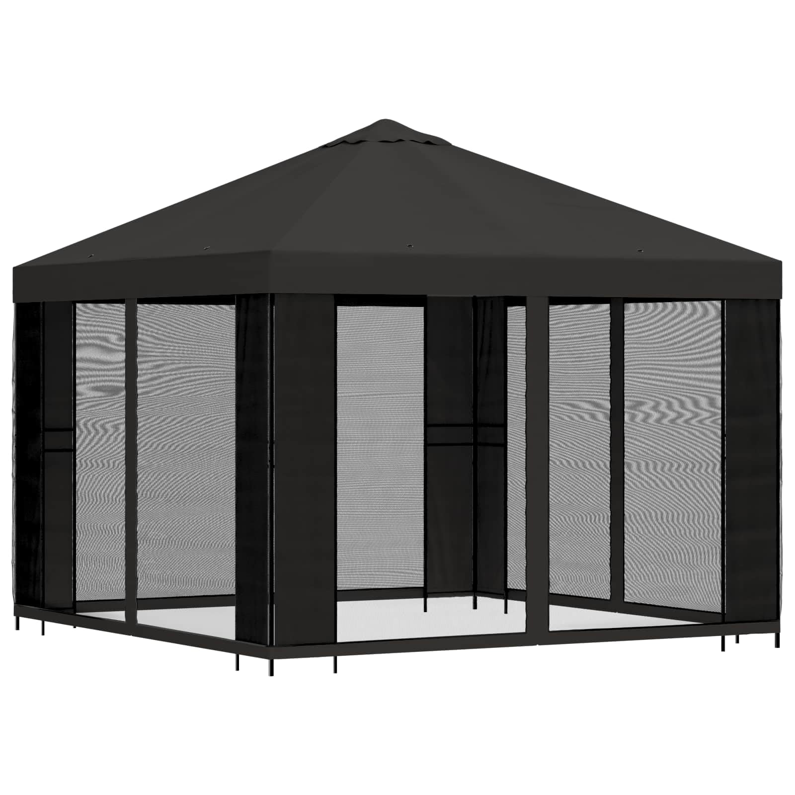 Pawilon ogrodowy ze ścianami bocznymi, 3 x 3 m, antracyt, odporny na warunki atmosferyczne, wodoszczelny, ochrona przed słońcem, pergola, zadaszenie na taras i do ogrodu