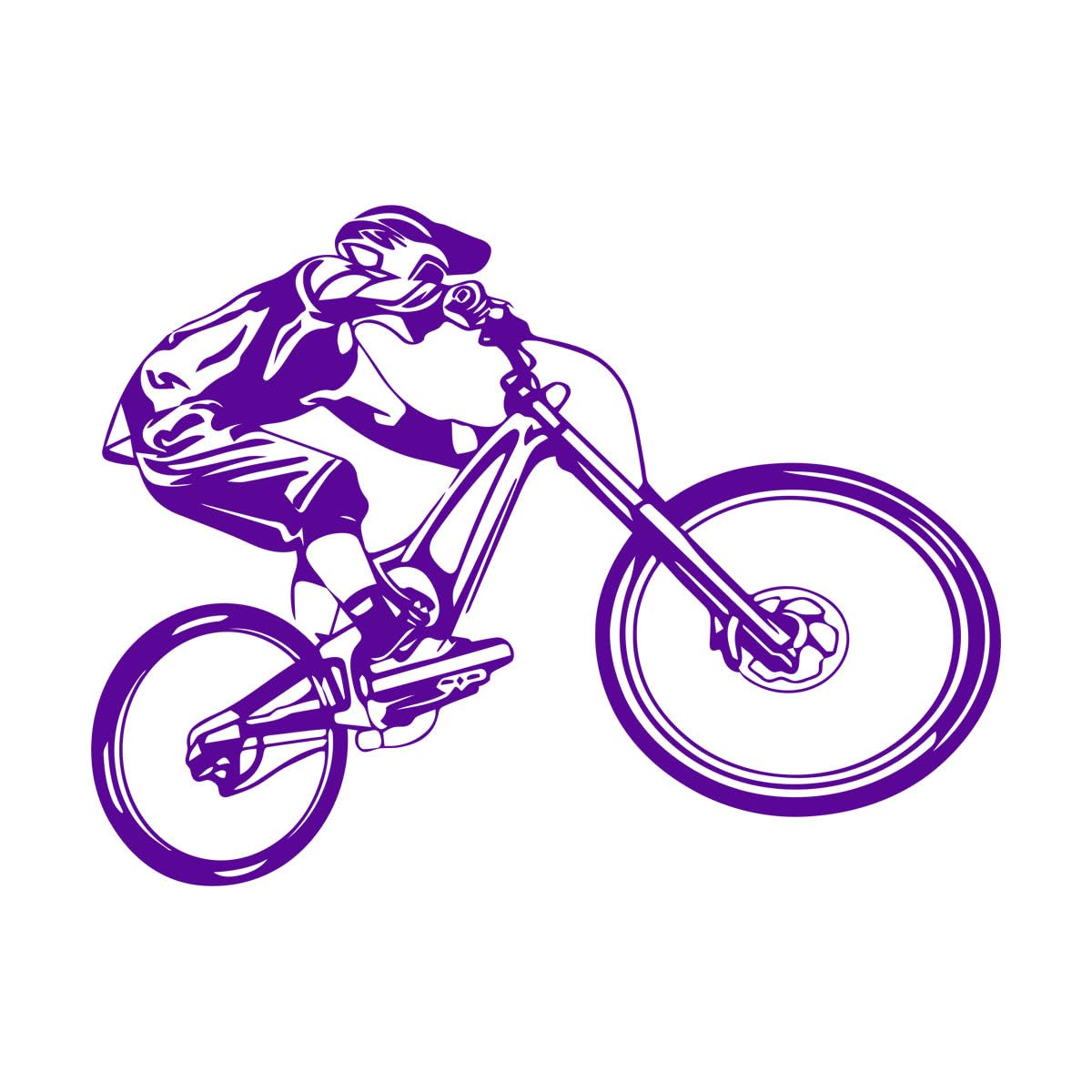 Trick Sport Mountain Bike Wall Decal Kids Room Bedroom Extreme Biking BMX Bicycle Wall Sticker Playroom Home Large - 48x64cm — image 1