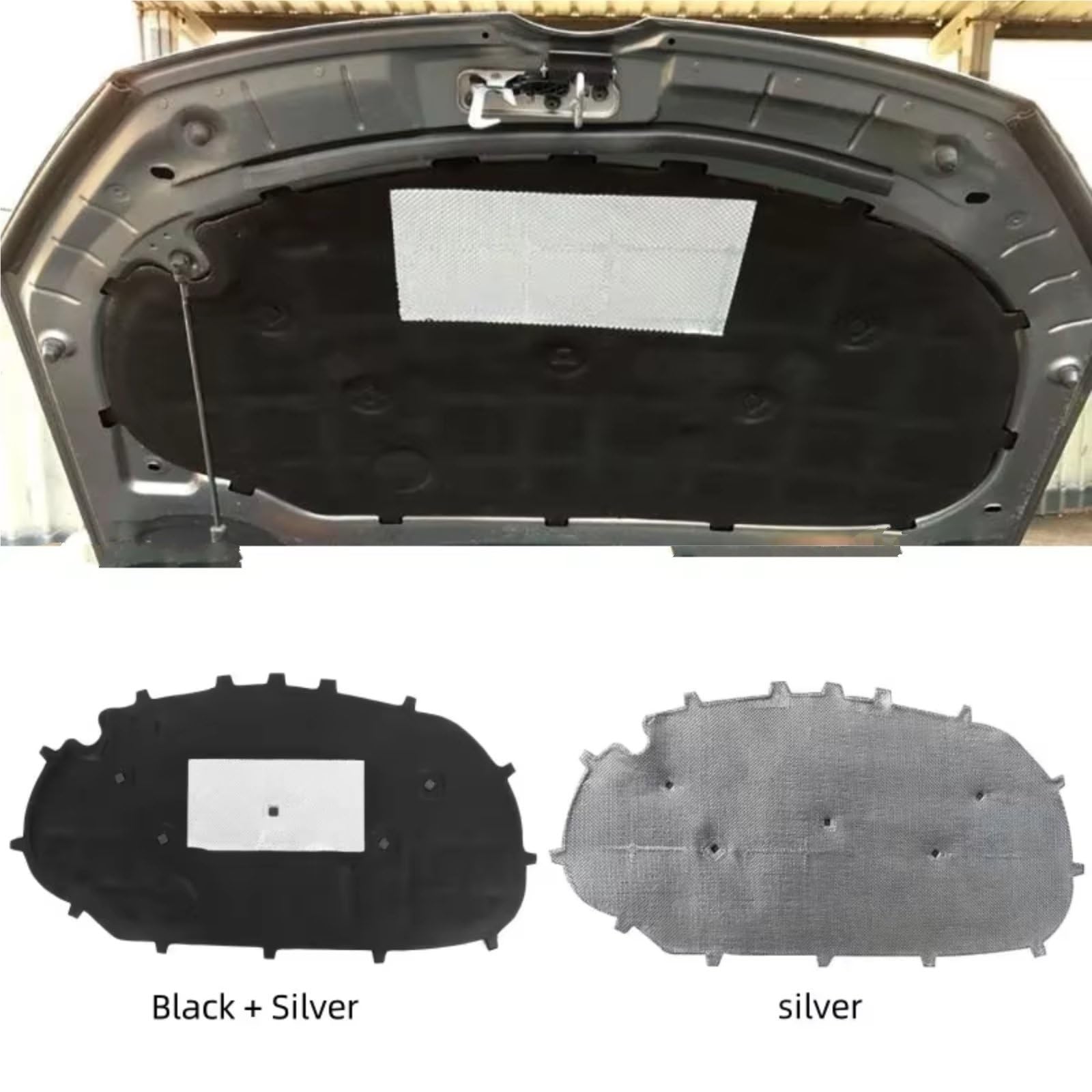 Dämmung Haube Motorhaube Sound Pad Auto Feuerfeste Wärmedämmung Abdeckung Liner Innen Teile Zubehör Kompatibel Mit VW Für Golf 6(Black)