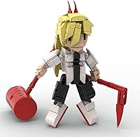 Vista 7 de Chainsaw Figures Man - Mini juego de construcción creativo y bonito, modelos de personajes de anime populares, juguetes para regalos de fanáticos