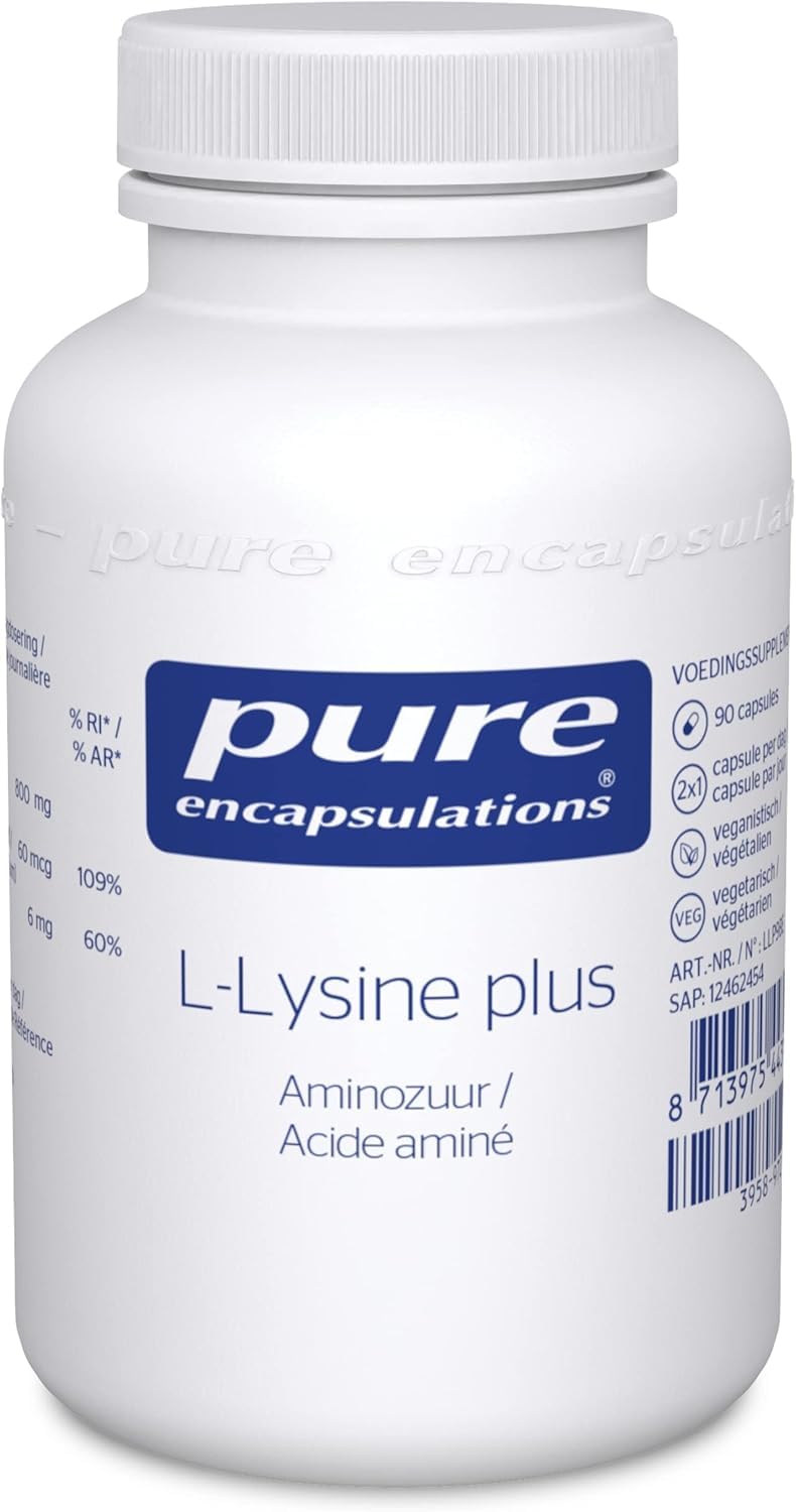 Pure Encapsulations - L-Lysine Plus 1500mg - Doelgerichte Voorziening bij Verhoogde Behoefte - 90 Capsules