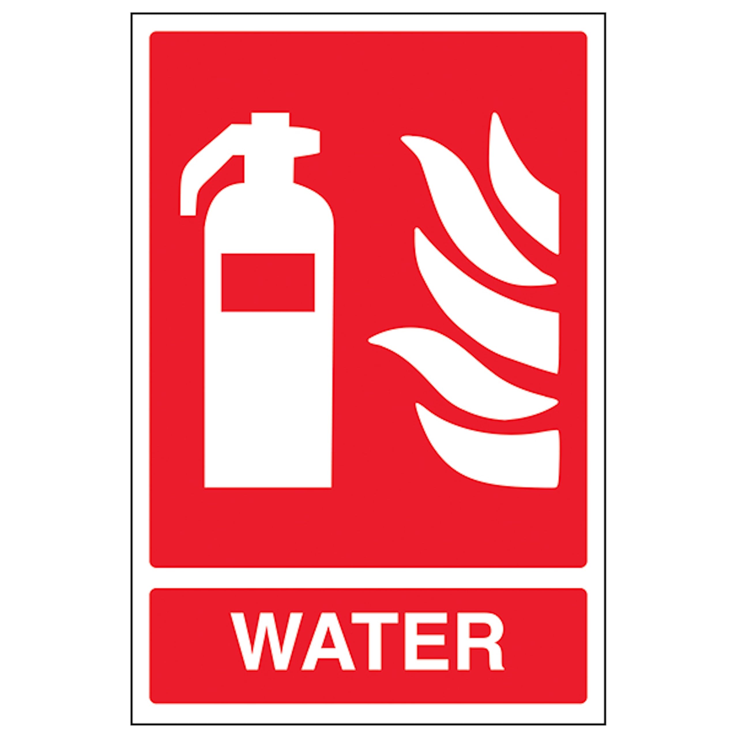 V Safety General Water Fire Extinguisher 200 x 300mm - 3mm Aluminium Composite Safety Sign