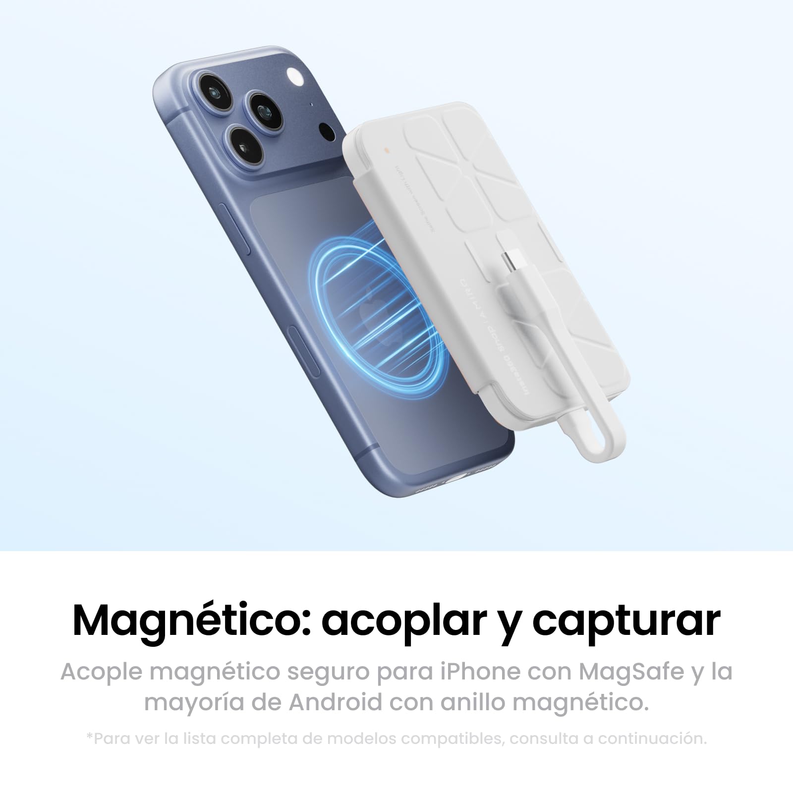 Insta360 Pantalla Snap Selfie con luz - Pantalla de Monitor Selfie magnética 4K para Selfie, vlogging, Compatible con iPhone 15/16/17 Pro, iluminación Ajustable, Control táctil