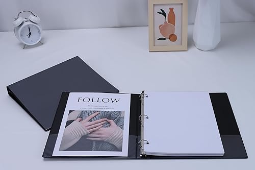 Miniatura 7 de Carpeta de 3 anillos de 1 pulgada (paquete de 6 unidades), carpetas básicas resistentes de 1 pulgada, carpetas clásicas de alta calidad a granel con