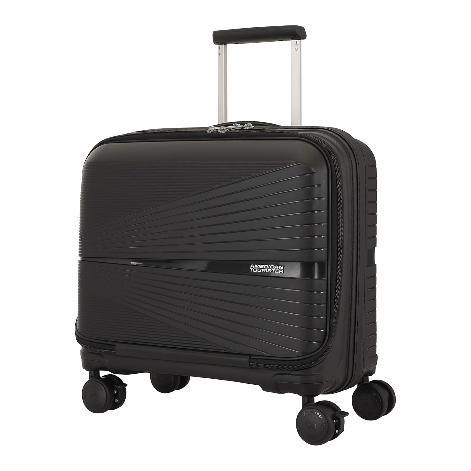 Cabin AIRCONIC2.0 Rolling Tote Polypropylene (PP) Hard 8 Wheels Spinner Luggage/Suitcase/Trolley Bag for Travel (Black), Small, 55 cm-image-36