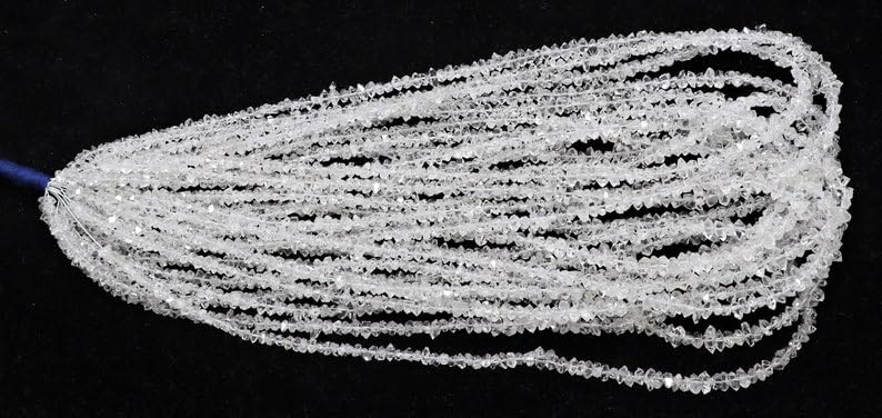 Perles Herkimer blanches transparentes pour concevoir un bracelet unique