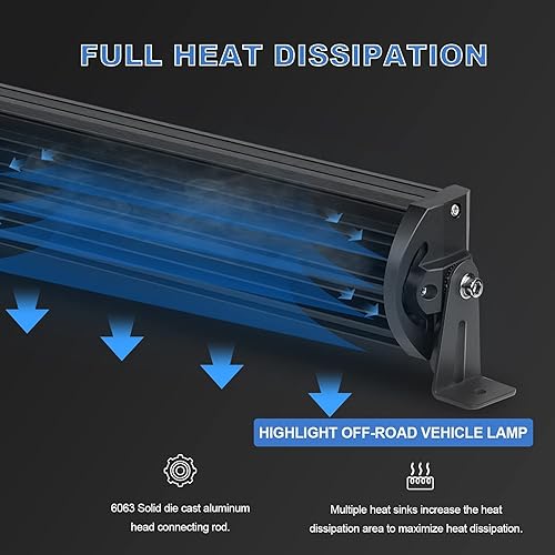 Miniatura 5 de Barra de luz LED T-Former de 32 pulgadas de triple fila de 672 W, barra de luz combinada de inundación, 2 piezas de 4 pulgadas, 60 W, luces