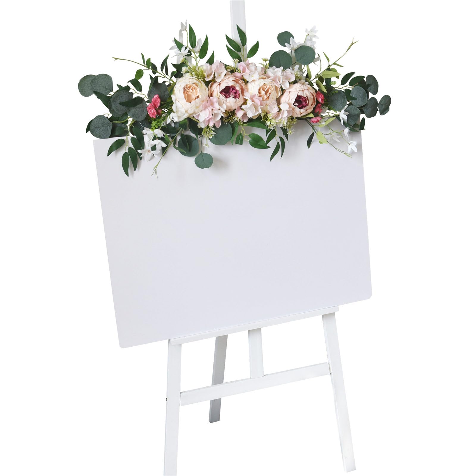 Pepwe A Realistic Rtificial Flower Swag Wedding Ceremony Sign Flower For Wedding Reception Backdrops Flower Rrangements
