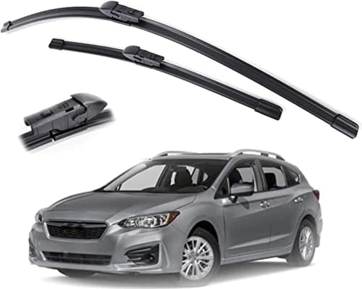 RESKIU Car Front Windshield Wiper Blade Set Replacement for Subaru Impreza XV GK GT 2017 2018 2019, All Season Windscreen Wipers Quiet Easy Installation