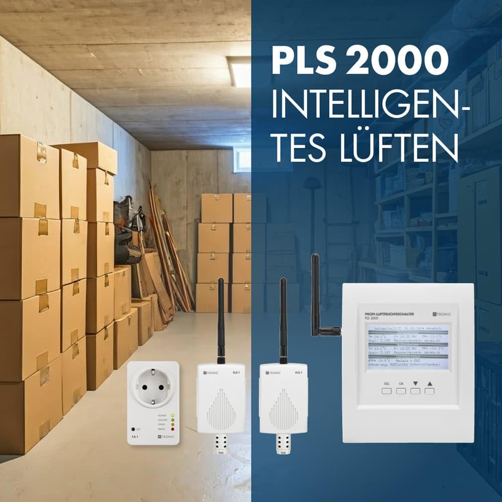 Profi-Luftfeuchteschalter PLS 2000 (Hygrostat, Feuchteregler, Kellerentfeuchtung, Feuchtigkeitssteuerung)