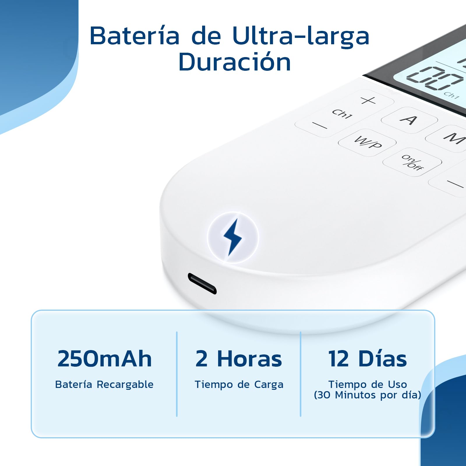 LIORQUE Electroestimulador Muscular, Electroestimulador TENS/EMS/FITNESS 3 en 1, 50 Modos, 10 Piezas de Electrodos TENS, 16 Niveles de Intensidad Para el Alivio del Dolor