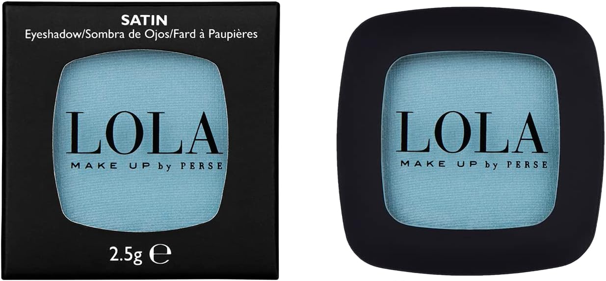 Lola Make-Up Mono Eyeshadow, Light Blue, Satin, Rich Intense Pigmentation, High Coverage, Use Wet & Dry, All Skin Tone, Mineral Oil Free, Vegan & Cruelty Free, No. 035