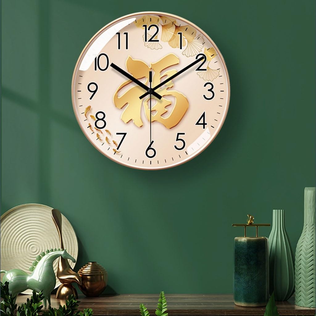 Orologio da parete Home Creativo Benedizione Parola Puntuale Orologio da parete Orologio da soggiorno Orologio da parete Orologio al quarzo silenzioso rotondo Reloj De Pared(B)