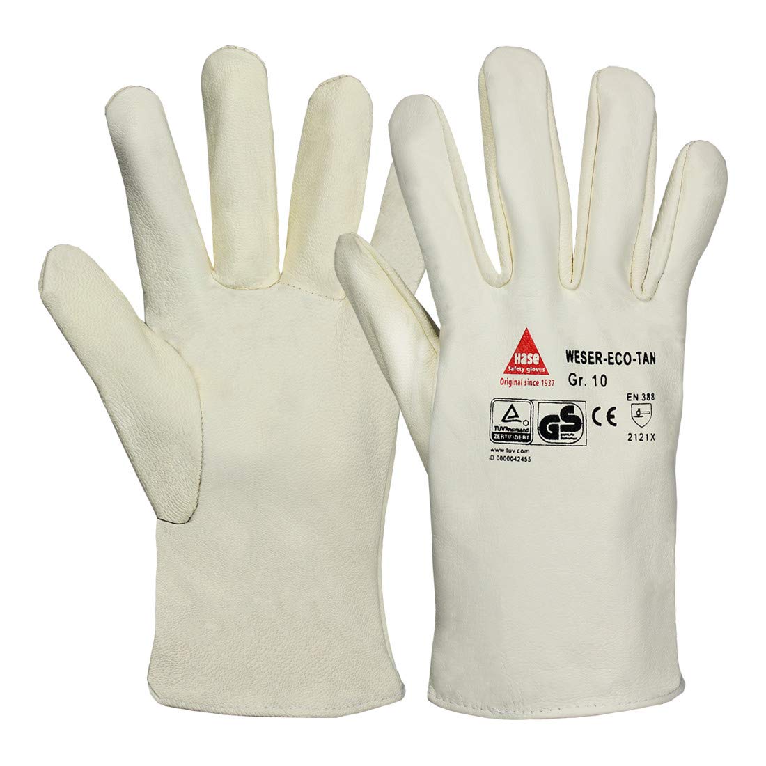 Hase Montagehandschuhe WESER ECO-TAN, Ziegennappaleder, Größe 11 12 Stk
