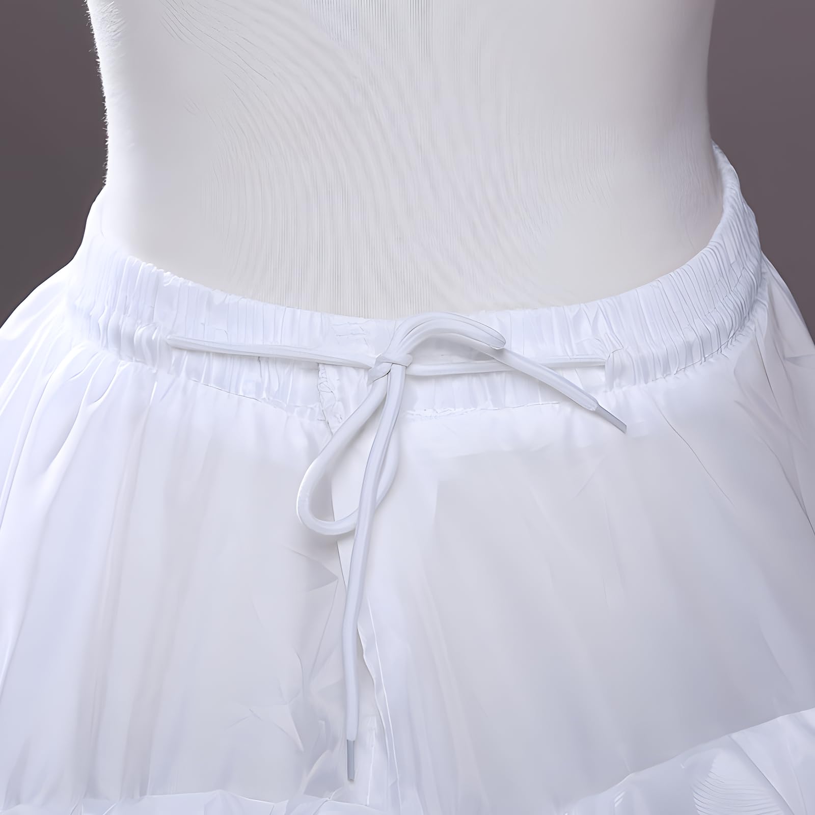 YULUOSHA Robe de bal de mariage pour femme Jupon Crinoline Jupe 4 Créoles 5 couches de volants Demi-slip