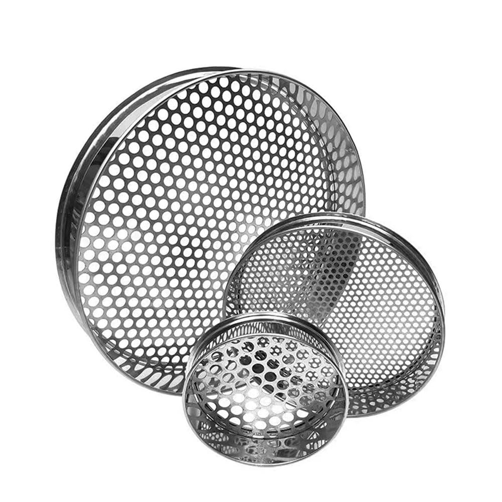 1 Stück 20 cm Premium-Sieb aus 304-Edelstahl – vielseitiges Küchensieb for Backen, Kochen und Zubereiten von Speisen(6mm)