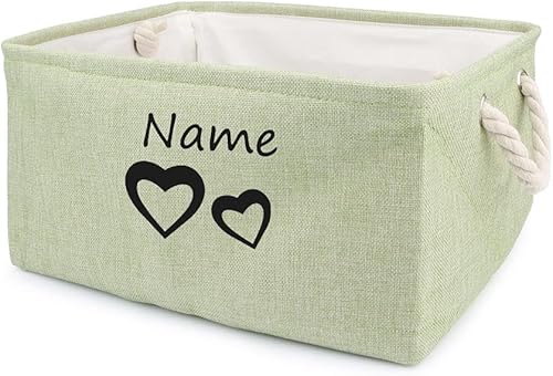 Miniatura 10 de gors Cesta plegable de almacenamiento personalizada para juguetes para perros y gatos, caja plegable con nombre personalizado, contenedores para