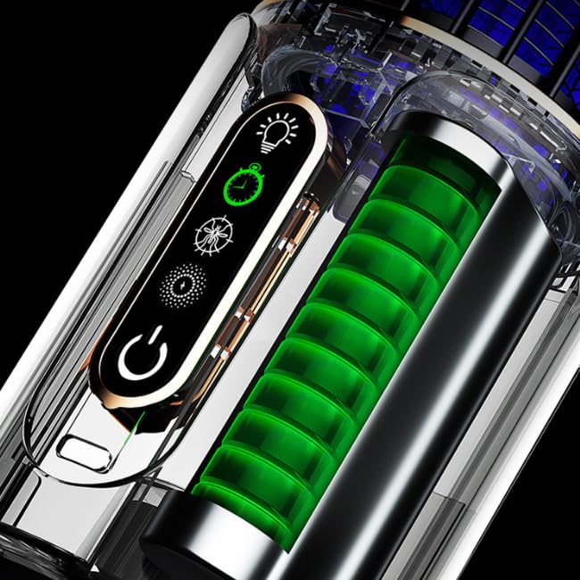 BiteGuard Elektrische Mückenfalle, 360° UV & CO₂, Akku, Wetterfest Outdoor | Elektrische Mückenfalle mit Akku & CO2-Simulation. Wetterfester 360° UV Insektenvernichter, Garten, Outdoor & Camping, 3000V.