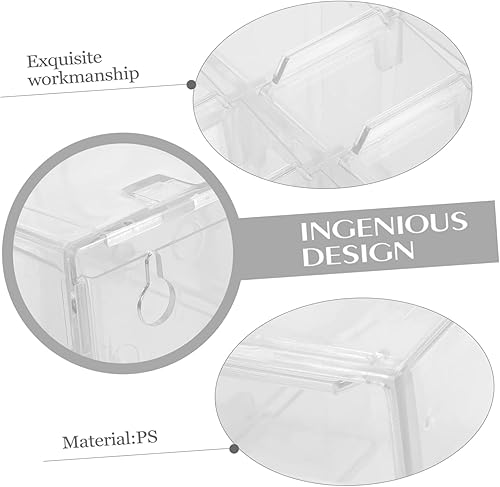 Miniatura 3 de EXCEART Caja de cajón transparente Caja de almacenamiento de artículos de papelería, organizador de maquillaje, cajones de exhibición, mini