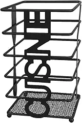 Porta‑Talheres Premium Decorado | 10×10 cm em Metal Preto – Organização e Estilo na Cozinha