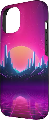 Miniatura 2 de Funda para iPhone 15 Synthwave City Retrowave 80s Vaporwave